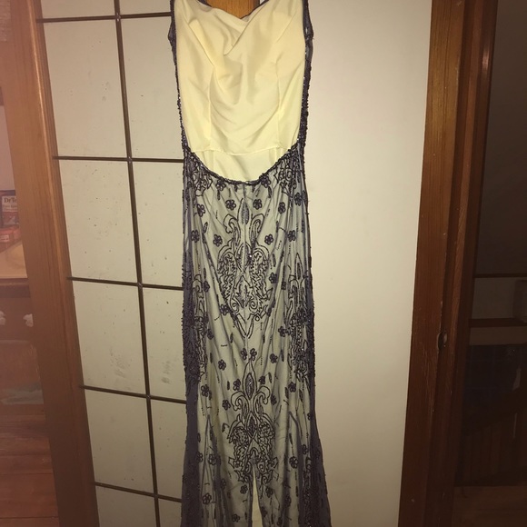 Navy Beaded Prom Dress - Picture 8 of 8